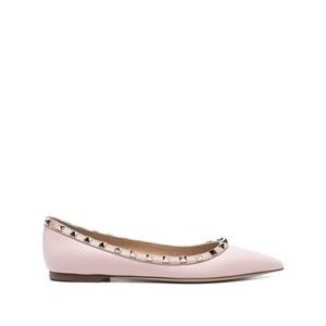 Valentino Garavani Pointed Toe Flats With Metallic Stud Accents - NWT